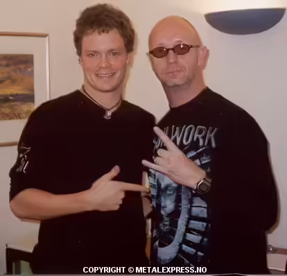 Photo of Stig and Rob Halford Photo of Stig and Rob Halford