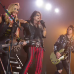 Nita Strauss, Alice Cooper and Tommy Henriksen of ALICE COOPER (Live at Metro Radio Arena, Newcastle, U.K., November 2, 2015)