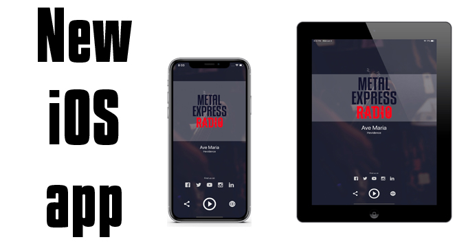 New Metal Express Radio app for iOS