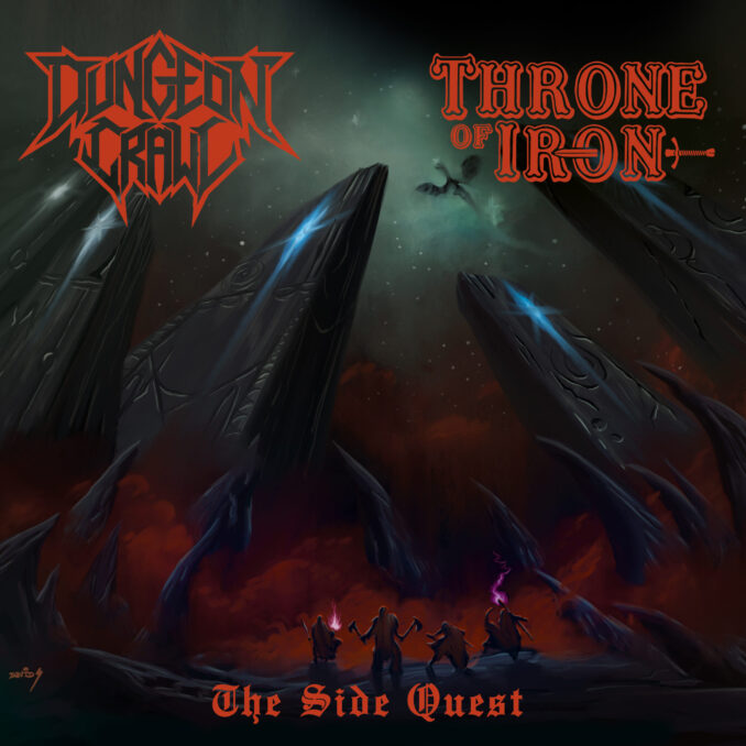DUNGEON CRAWL & THRONE OF IRON - The Side Quest album cover art DUNGEON CRAWL & THRONE OF IRON - The Side Quest album cover art.