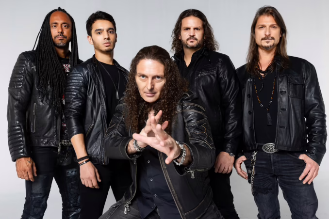 Angra group photo in 2023 by photographer Marcos Hermes. Angra group photo in 2023 by photographer Marcos Hermes.