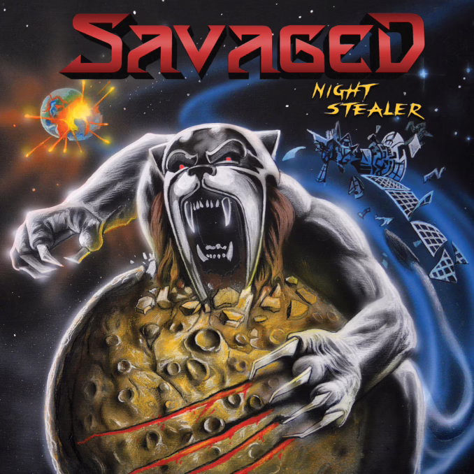SAVAGED - Night Stealer album cover art SAVAGED - Night Stealer album cover art.