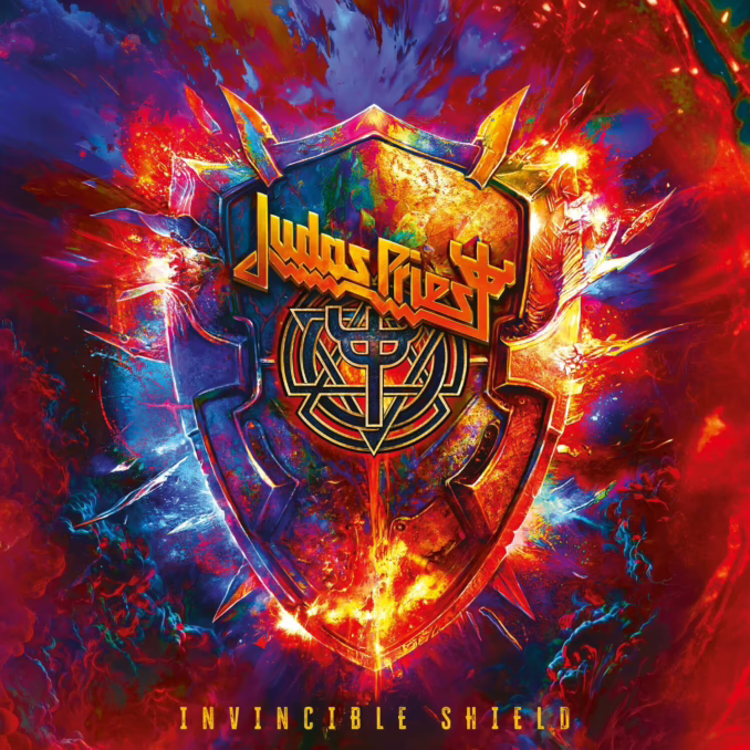 Judas Priest - Invincible Shield album cover art Judas Priest - Invincible Shield album cover art