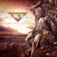 Album cover for Giant's 'Stand and Deliver,' featuring a Jesus-like figure holding up a giant rock as the sun sets in the background. The colors used for the album cover are brown, pink, and gold.